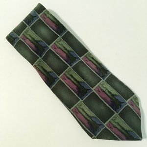 J Garcia Tree Trunk Neck Tie Collection Seven Silk